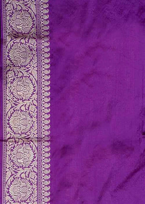 Magenta Katan Silk Saree — Kadwa Meena Jaal