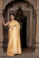 Gold Handwoven Kadwa Katan Silk Saree