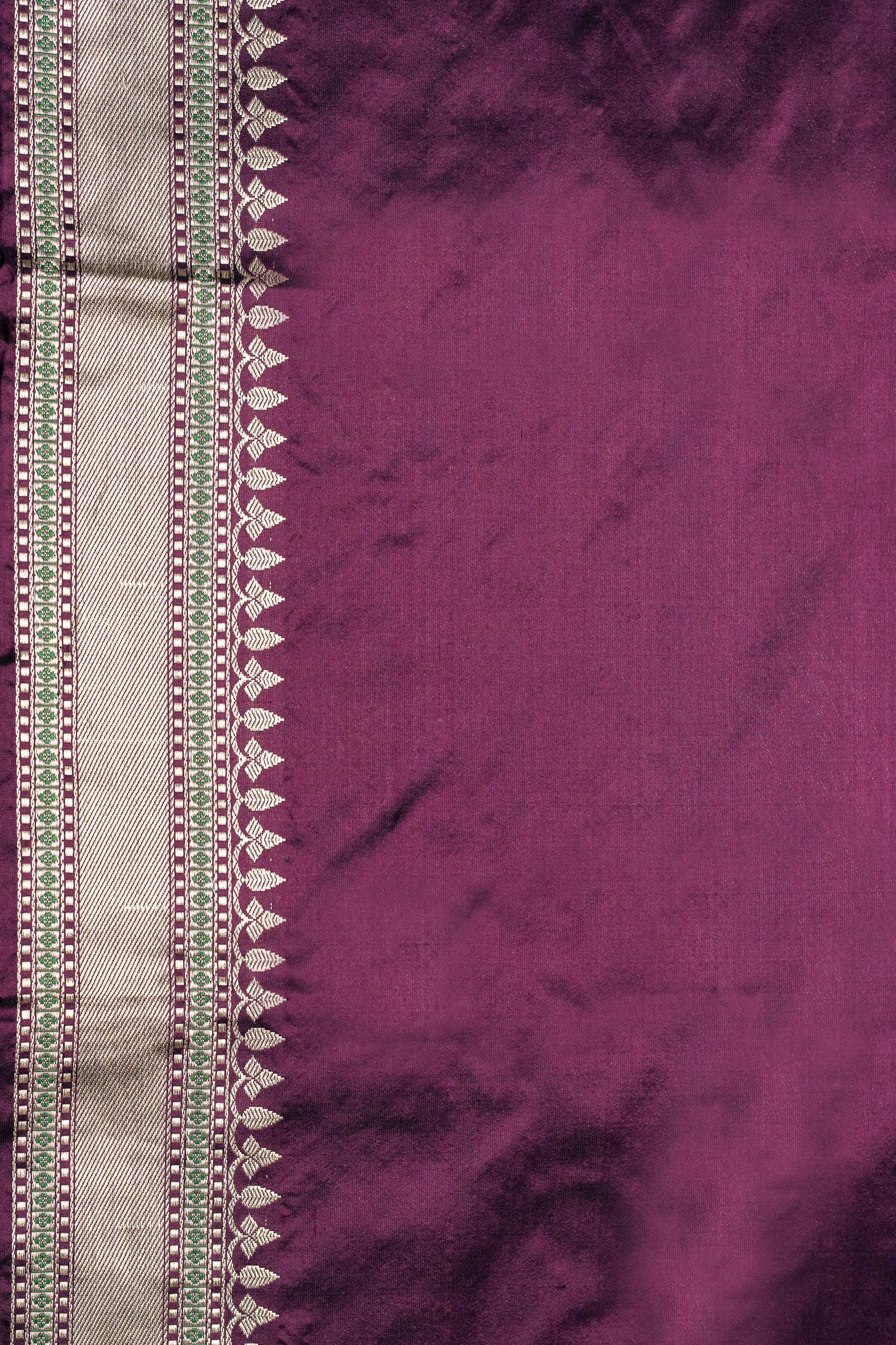 Wine Handwoven Kadwa Katan Silk Saree