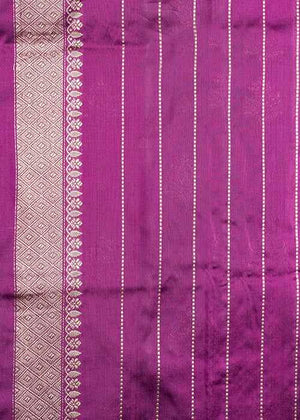 Wine Katan Silk Saree — Kadwa Jaal