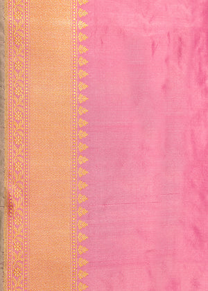 Pink Katan Silk Saree