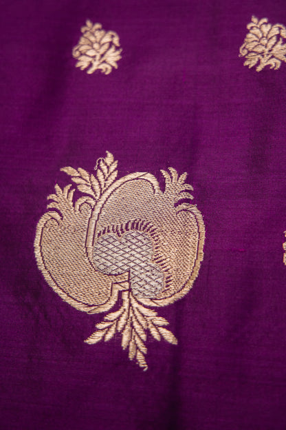 Purple Dupatta Katan Pure Silk - Panaya 