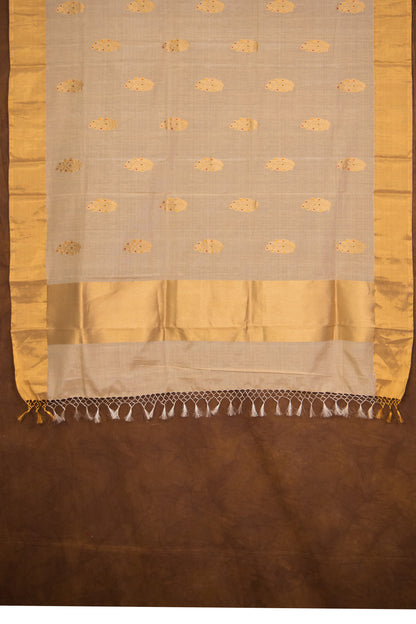 Offwhite Dupatta Silk by Cotton - Panaya 