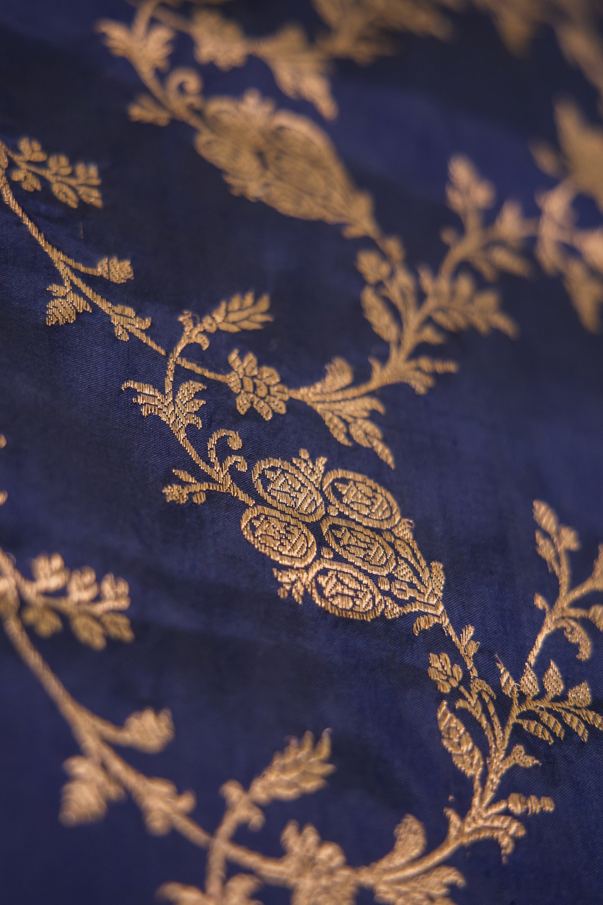 Indigo Blue Dupatta Katan Pure Silk