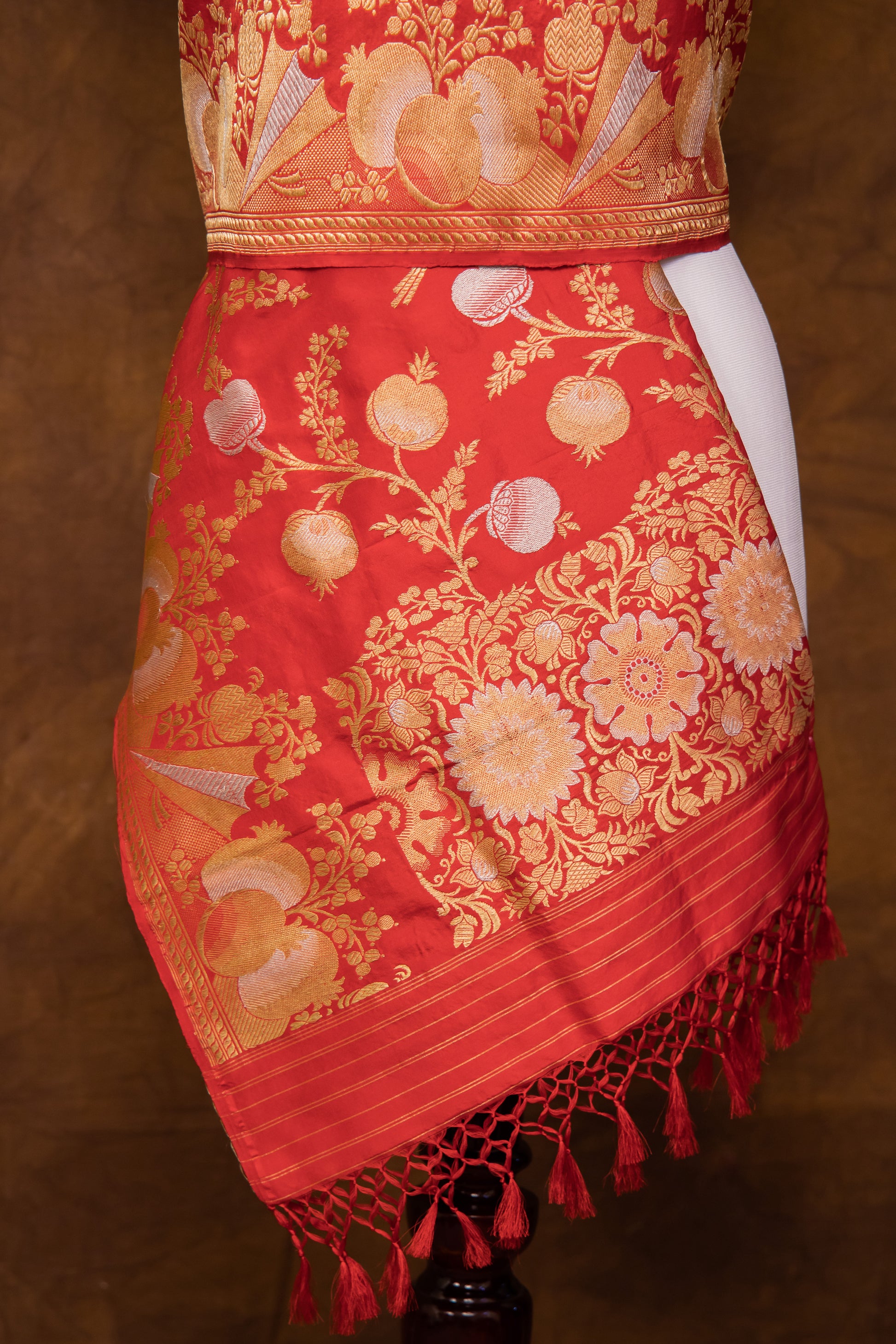 Red Katan Pure Silk Dupatta