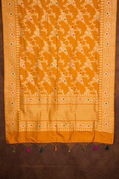 Mustard Katan Pure Silk Dupatta - Panaya 