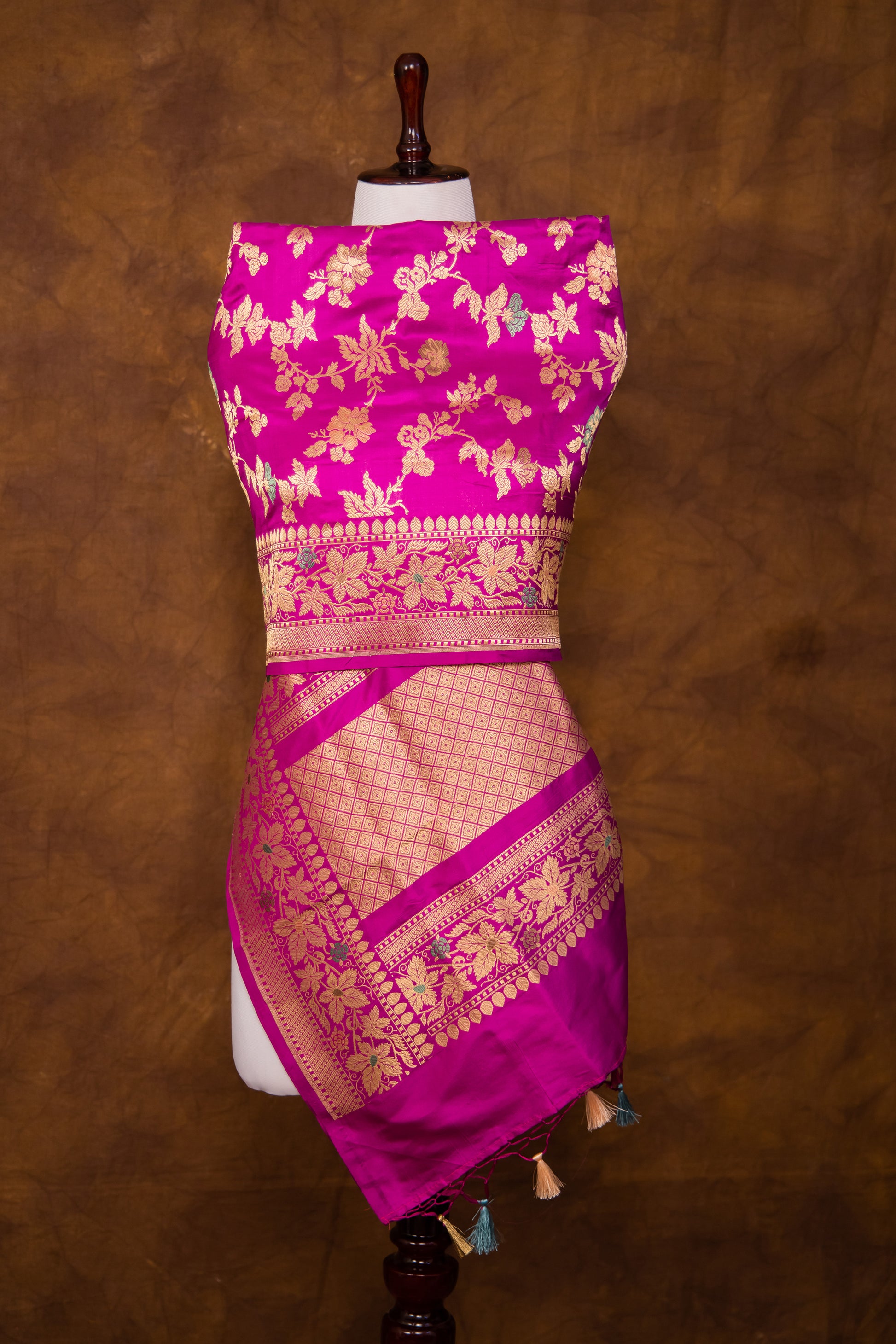 Purple Katan Pure Silk Dupatta