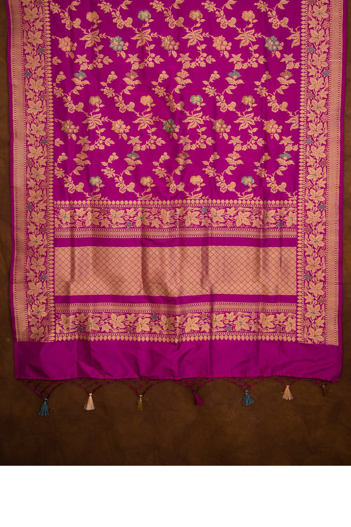 Purple Katan Pure Silk Dupatta - Panaya 