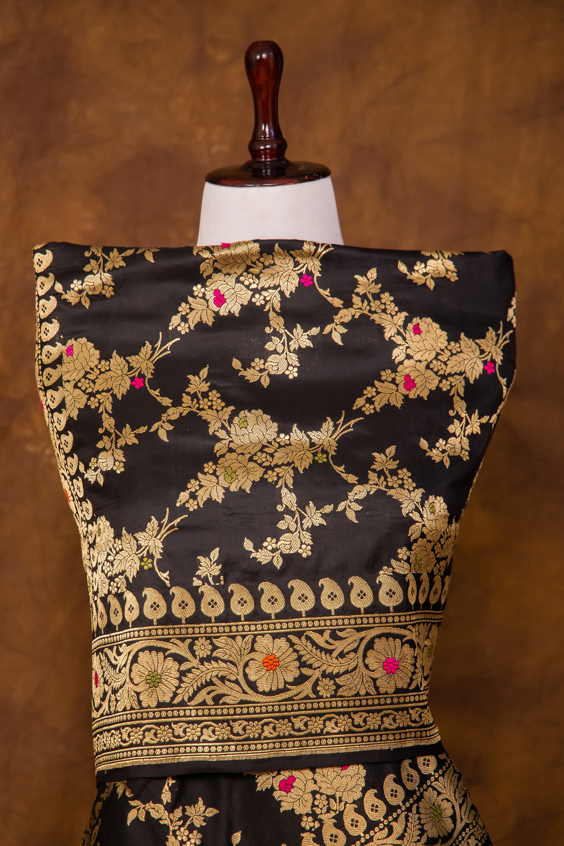 Black Katan Pure Silk Dupatta