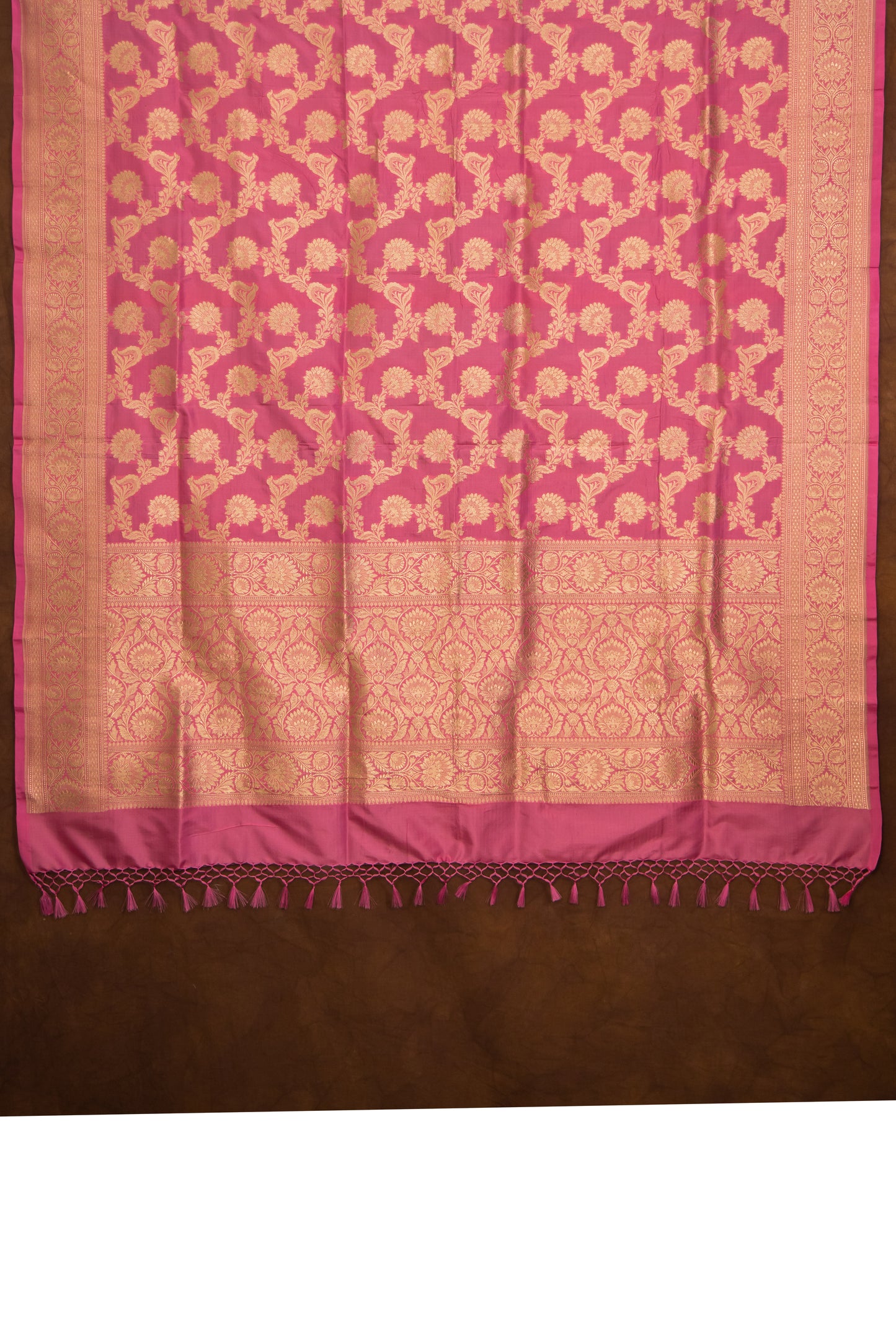 Light Pink Katan Pure Silk Dupatta - Panaya 