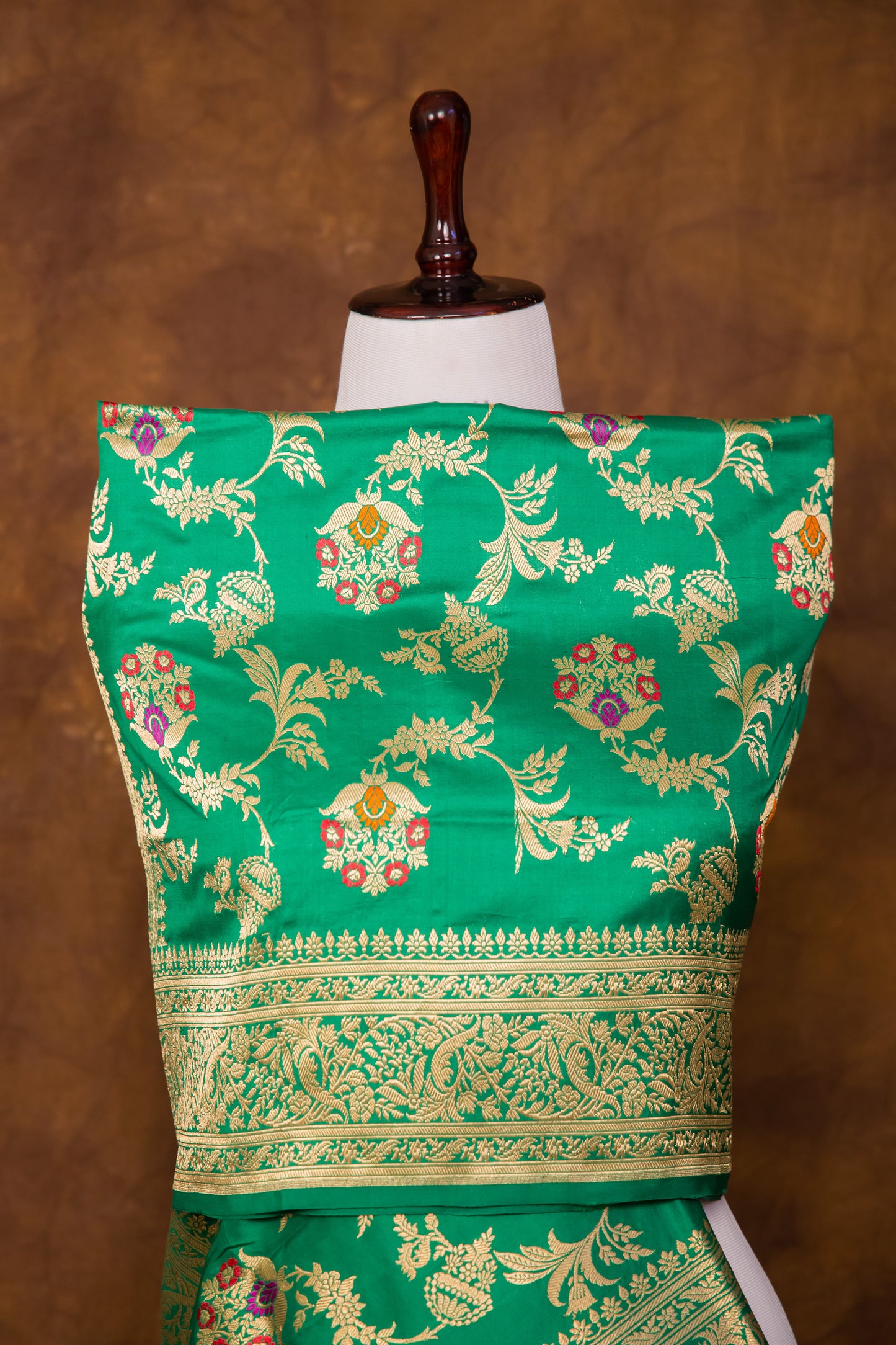 Green Katan Pure Silk Dupatta - Panaya 