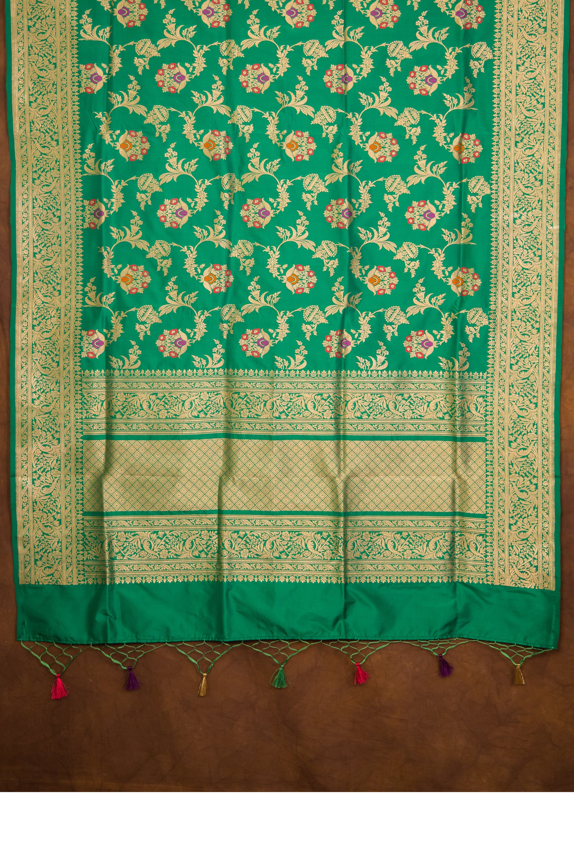 Green Katan Pure Silk Dupatta