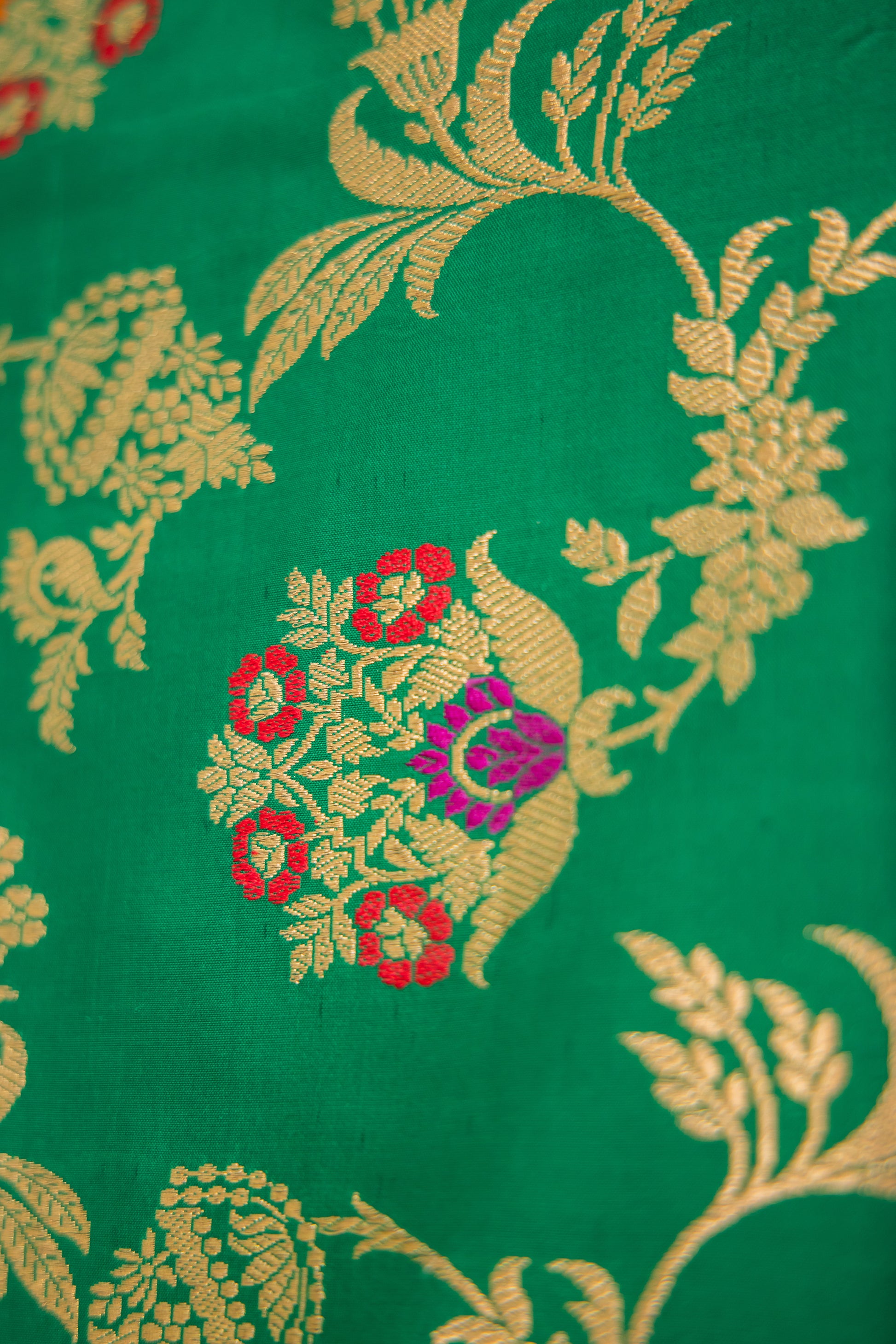 Green Katan Pure Silk Dupatta