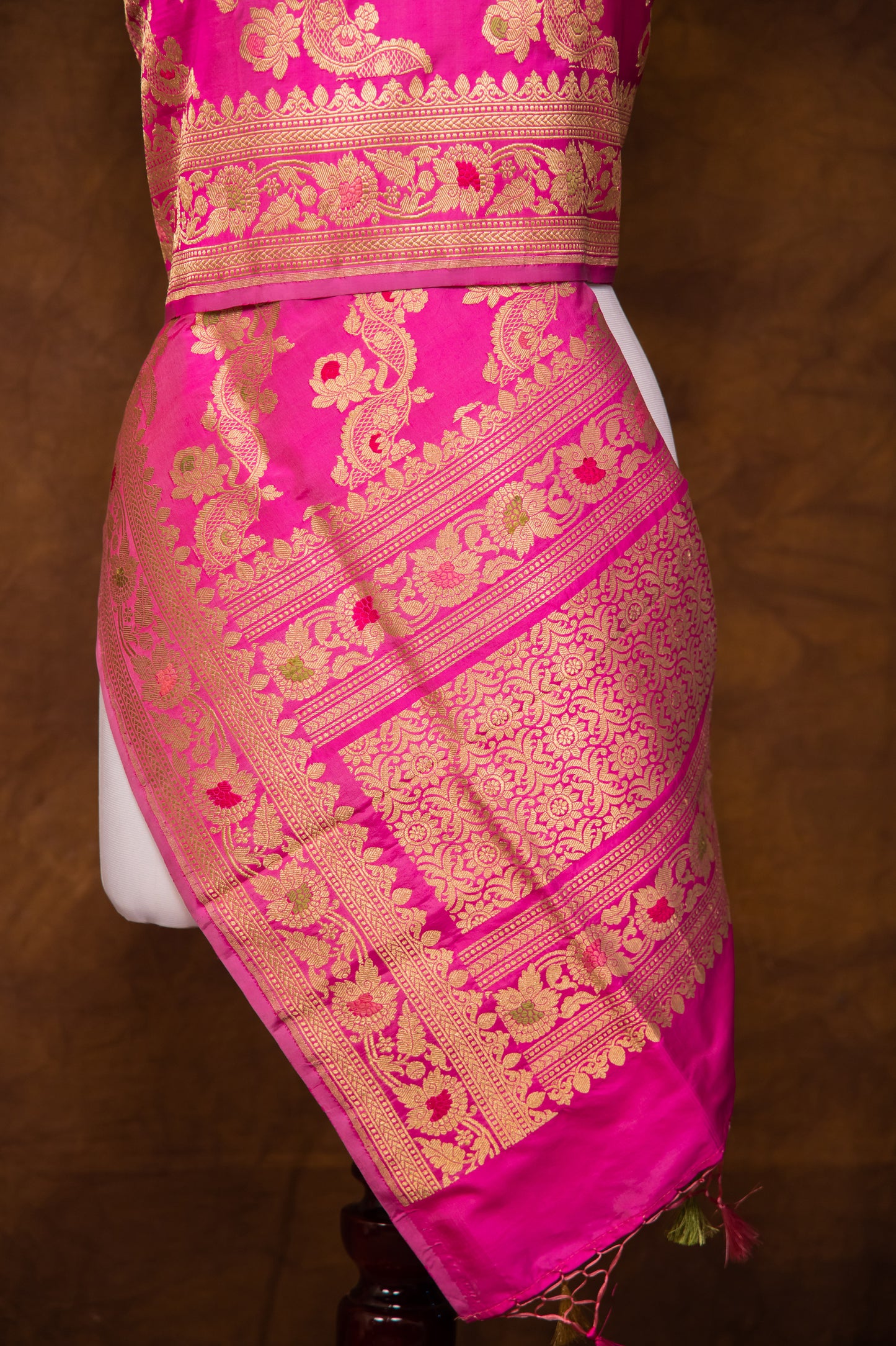 Light Pink Katan Pure Silk Dupatta - Panaya 