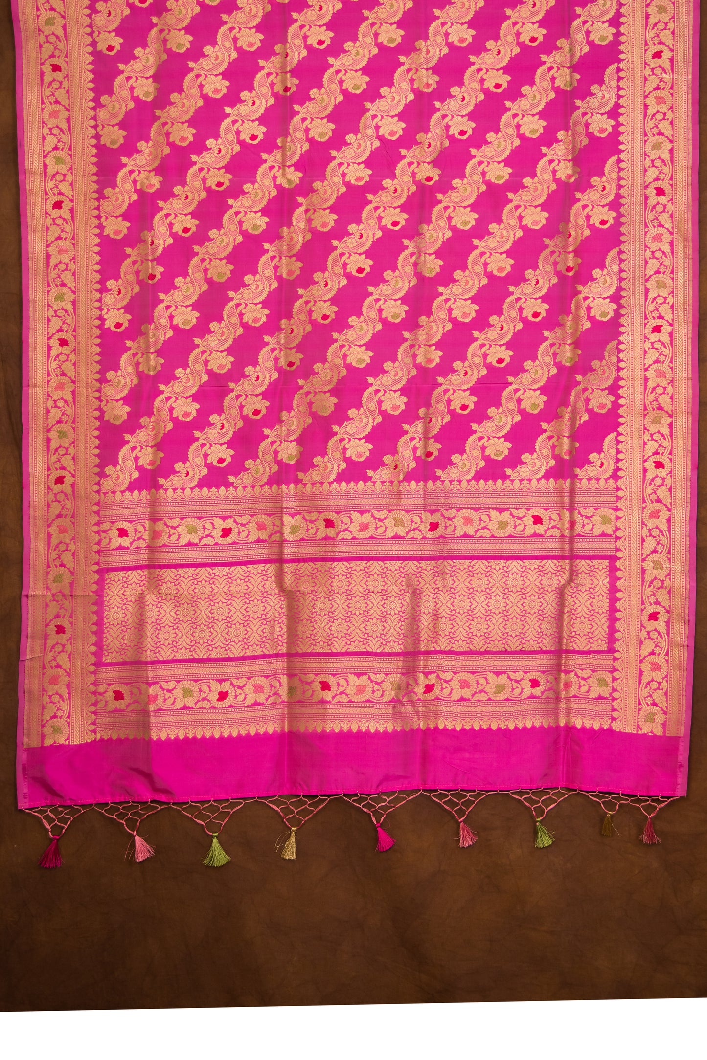 Light Pink Katan Pure Silk Dupatta - Panaya 