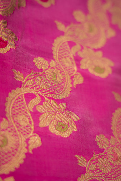 Light Pink Katan Pure Silk Dupatta - Panaya 