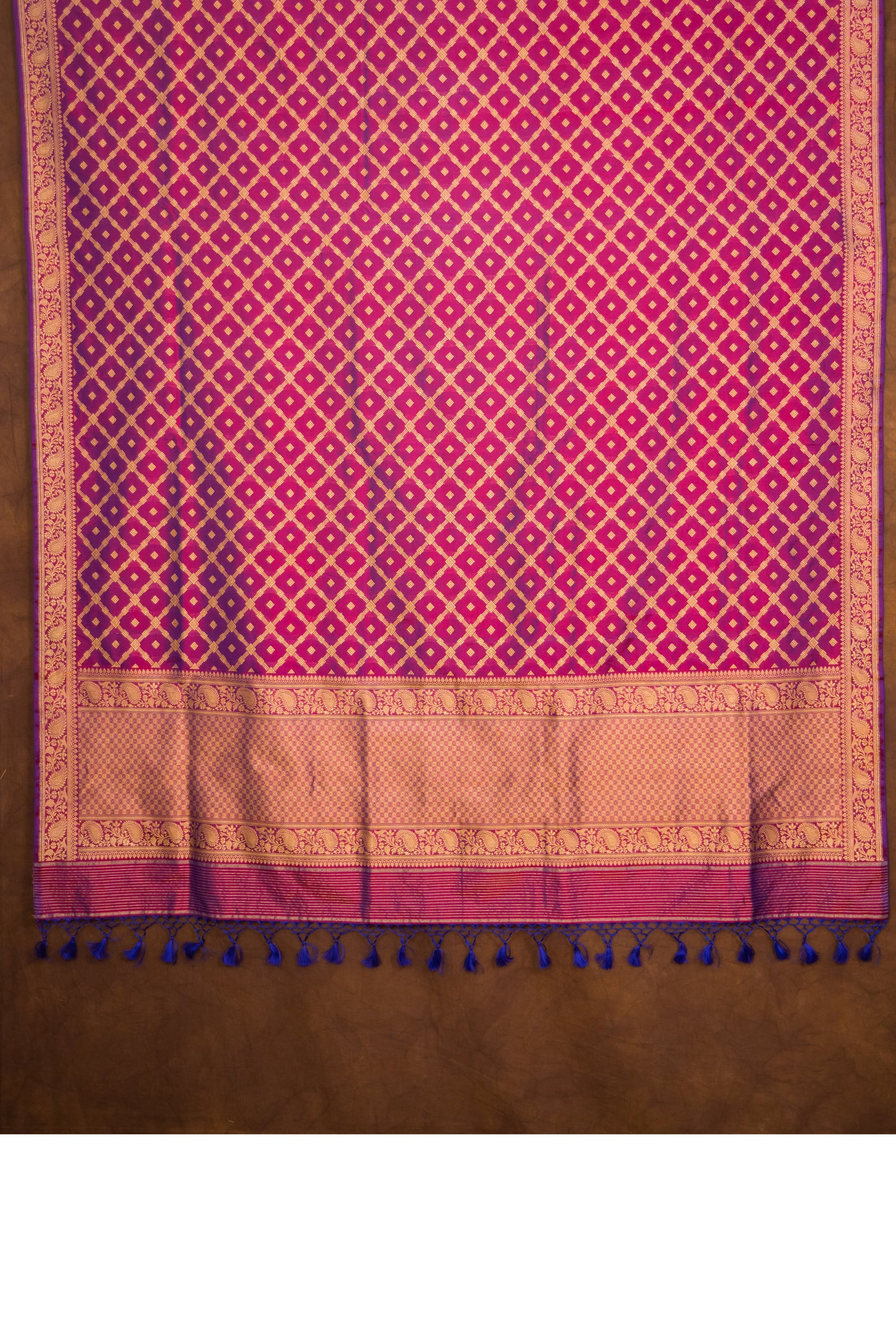 Purple Katan Pure Silk Dupatta - Panaya 