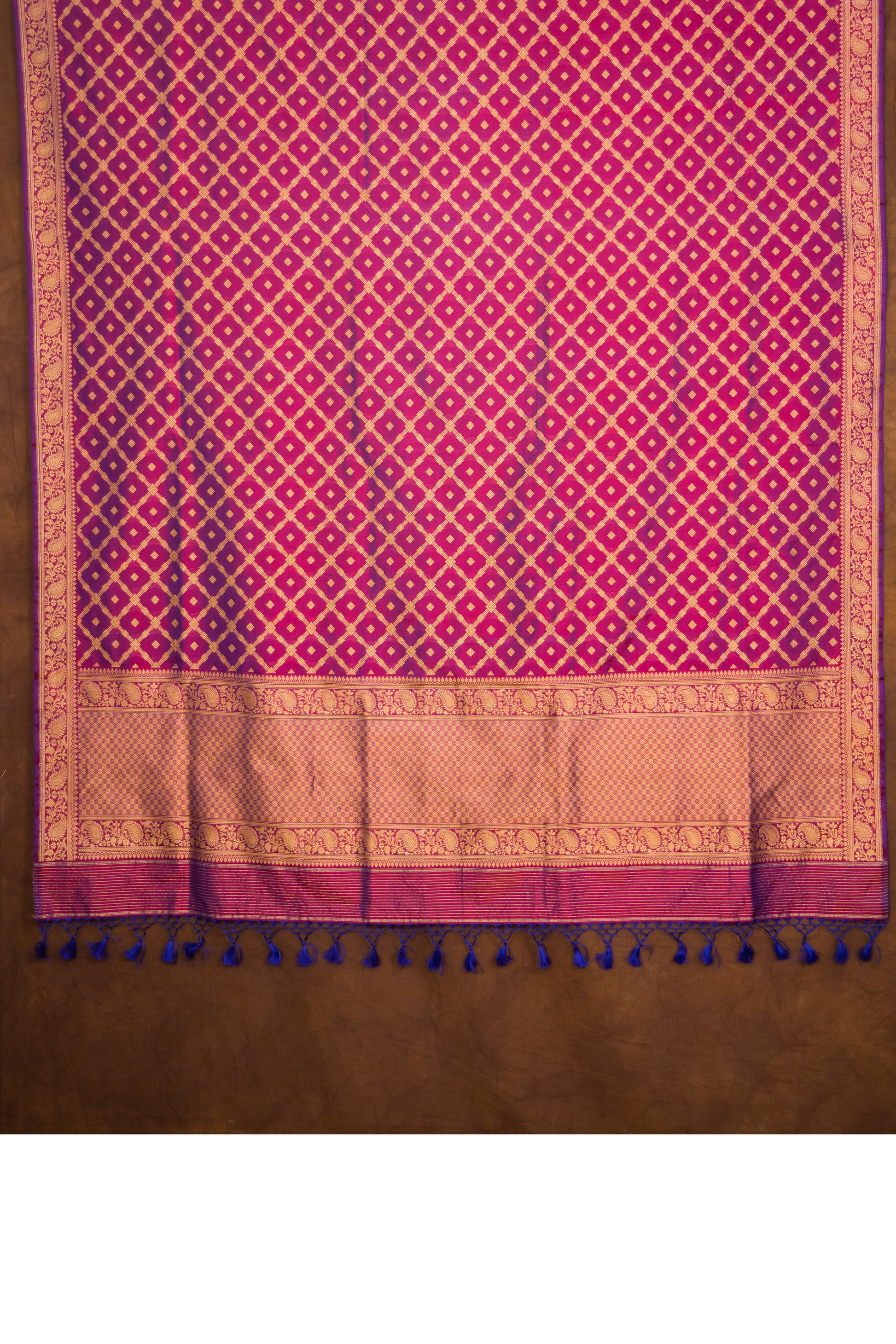 Purple Katan Pure Silk Dupatta