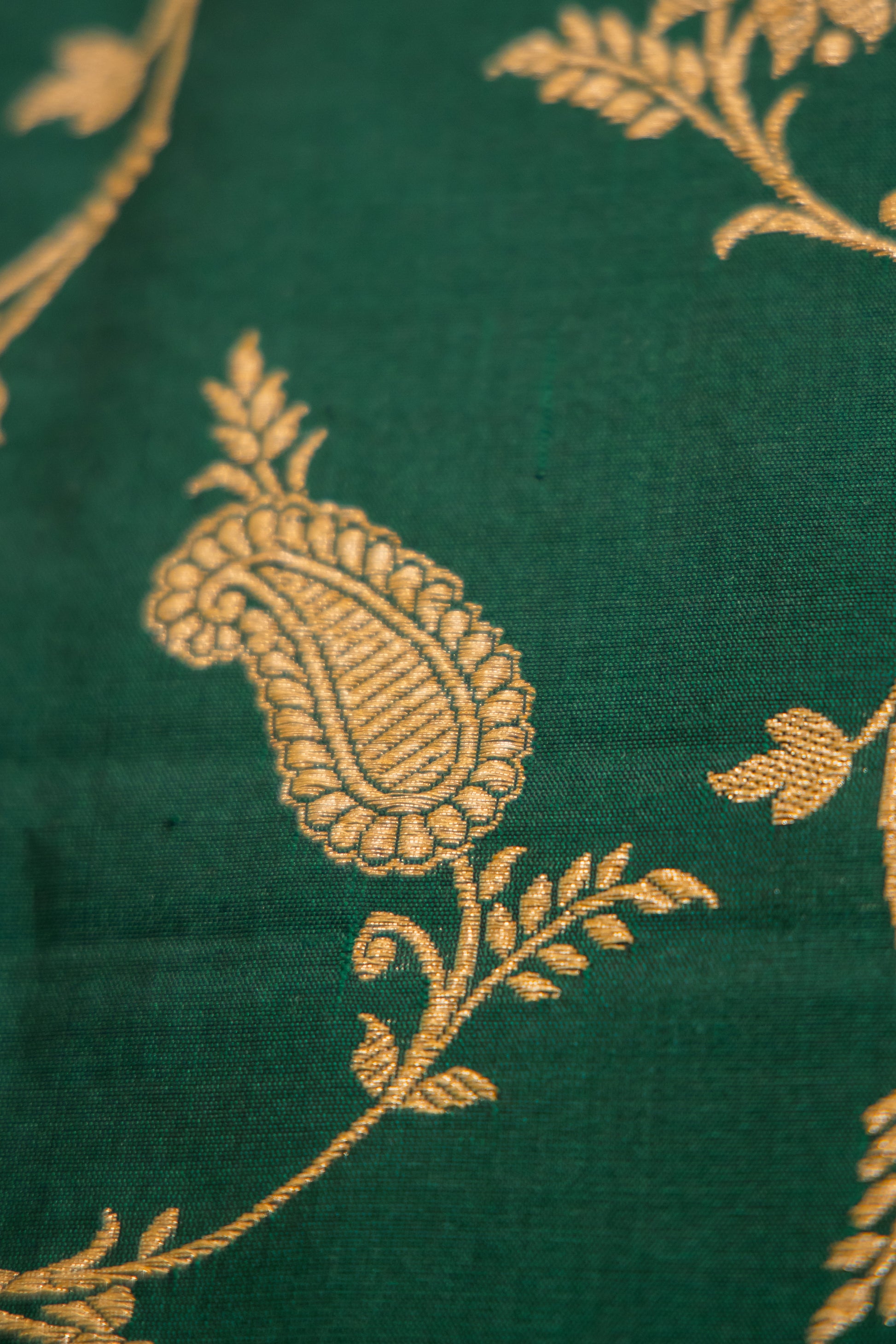 Green Katan Pure Silk Dupatta