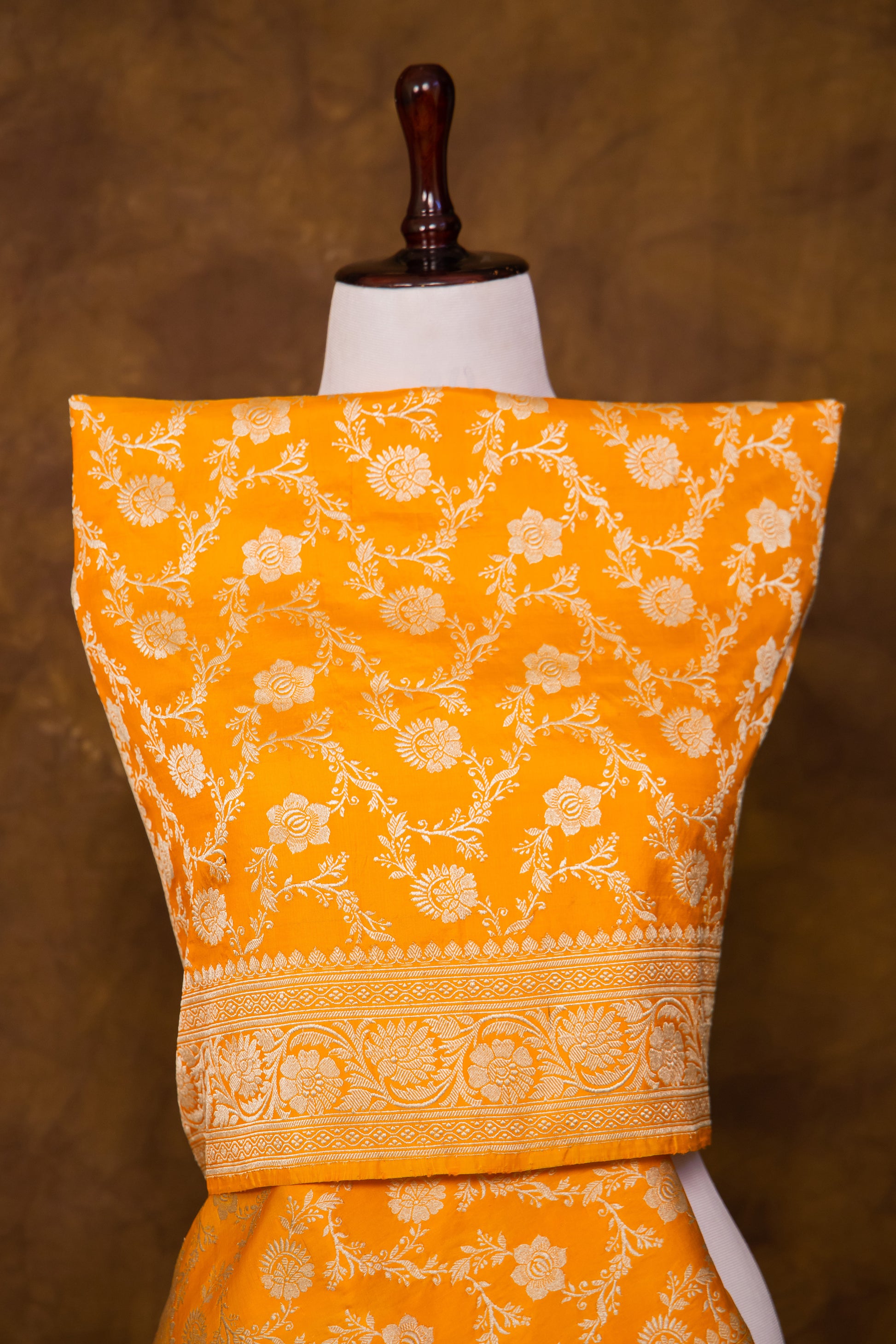 Orange Dupatta Katan Pure Silk