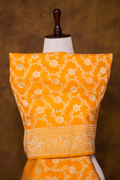 Orange Dupatta Katan Pure Silk - Panaya 