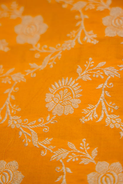 Orange Dupatta Katan Pure Silk - Panaya 