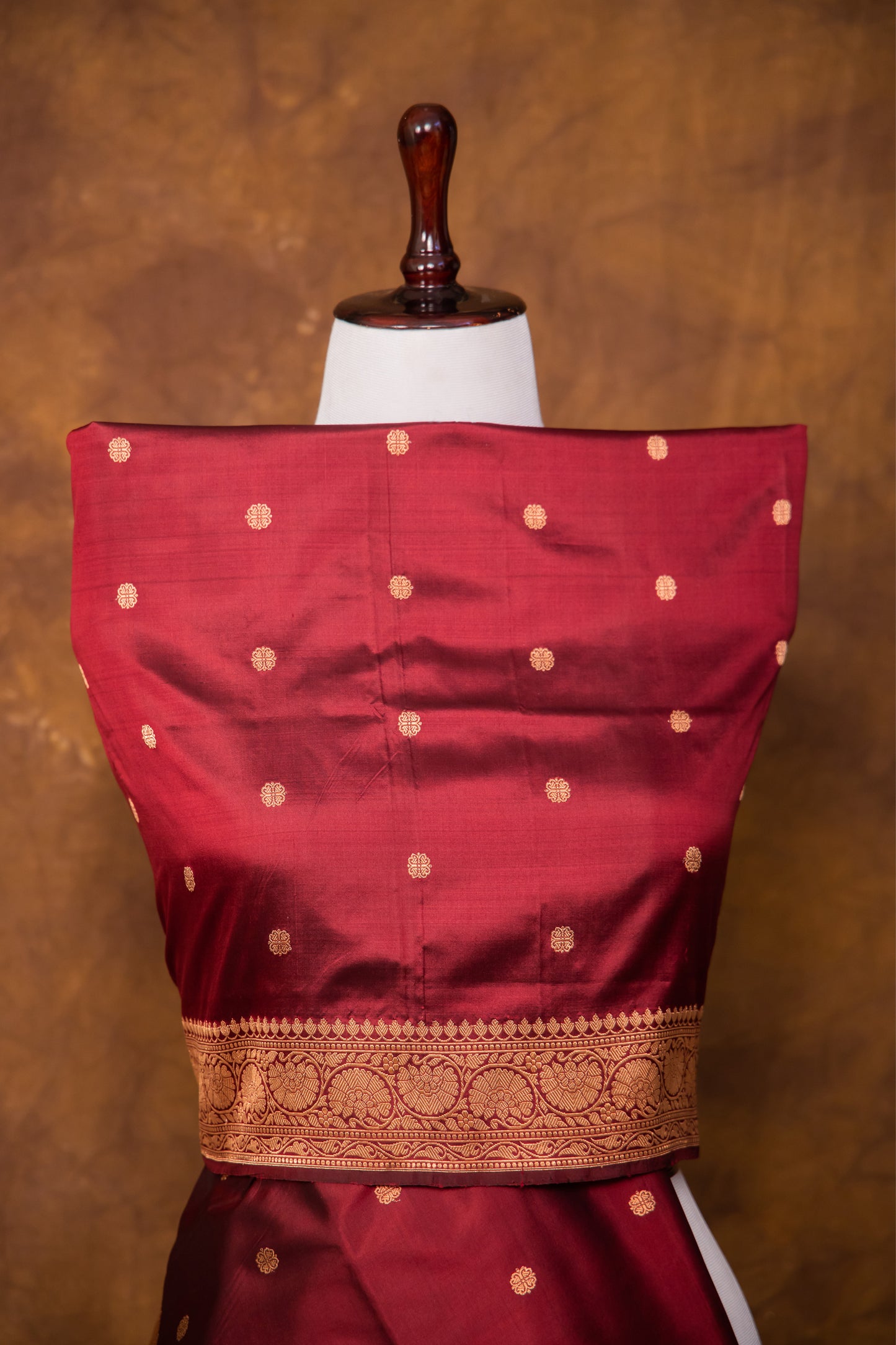 Maroon Dupatta Katan Pure Silk - Panaya 