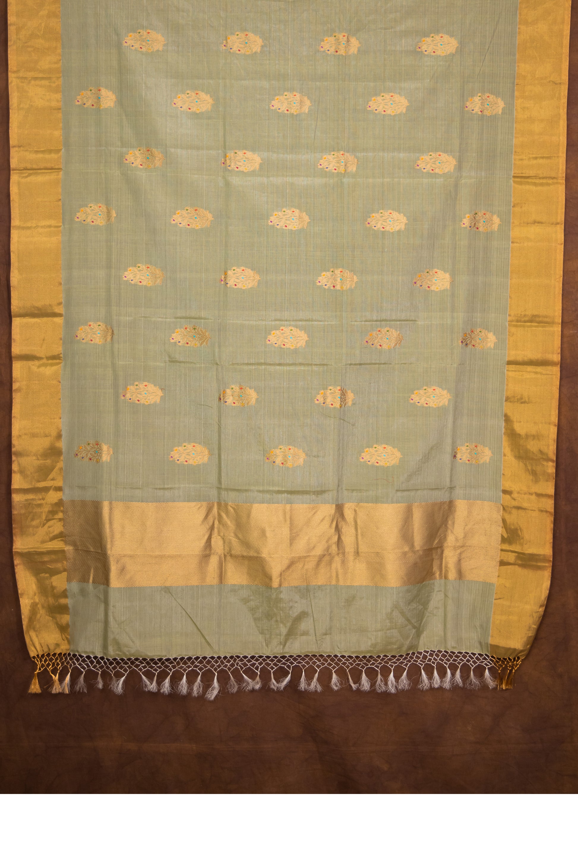 Pista Green Dupatta Silk by Cotton