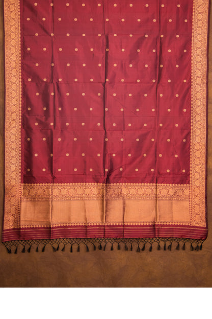 Maroon Dupatta Katan Pure Silk - Panaya 