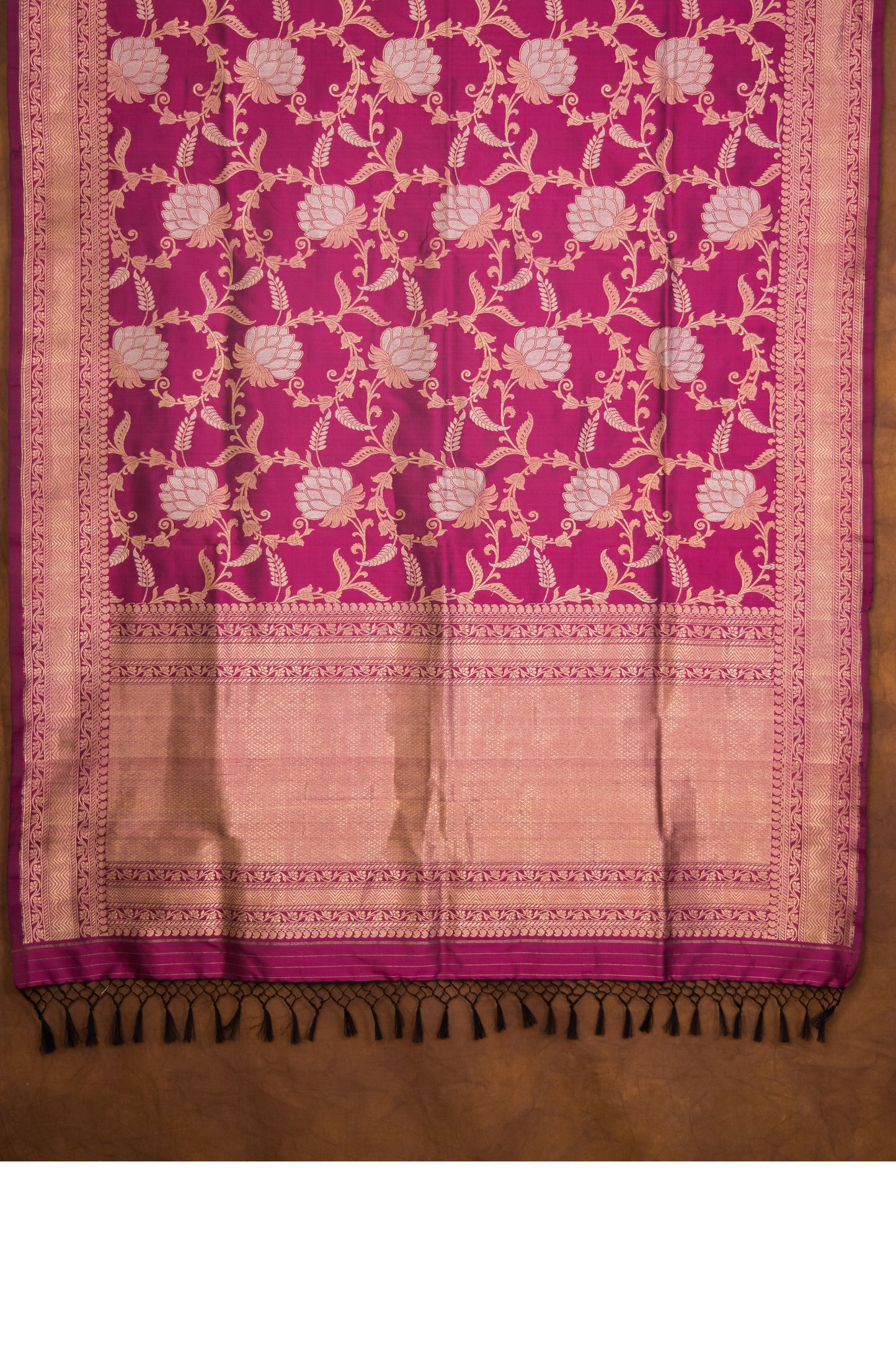 Maroon Dupatta Katan Pure Silk - Panaya 