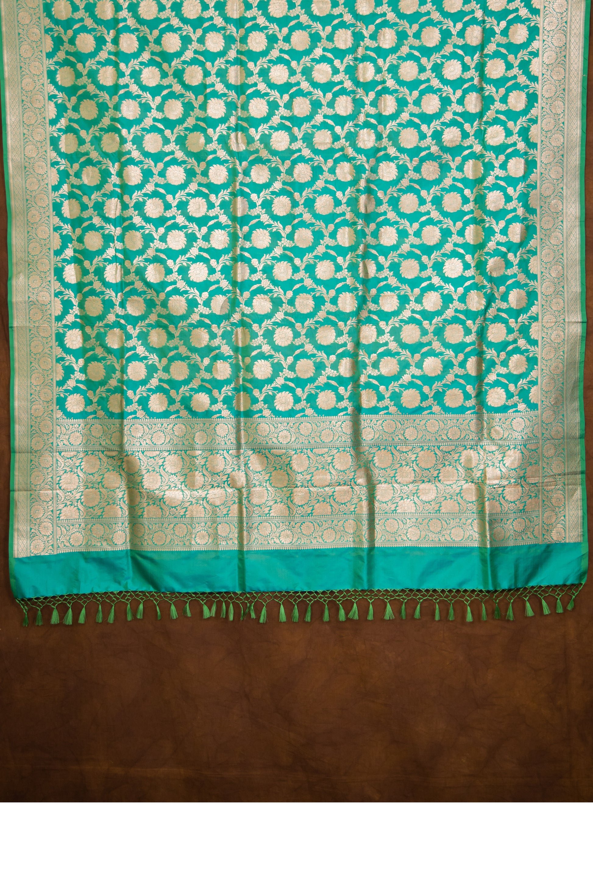 Green Katan Pure Silk Dupatta