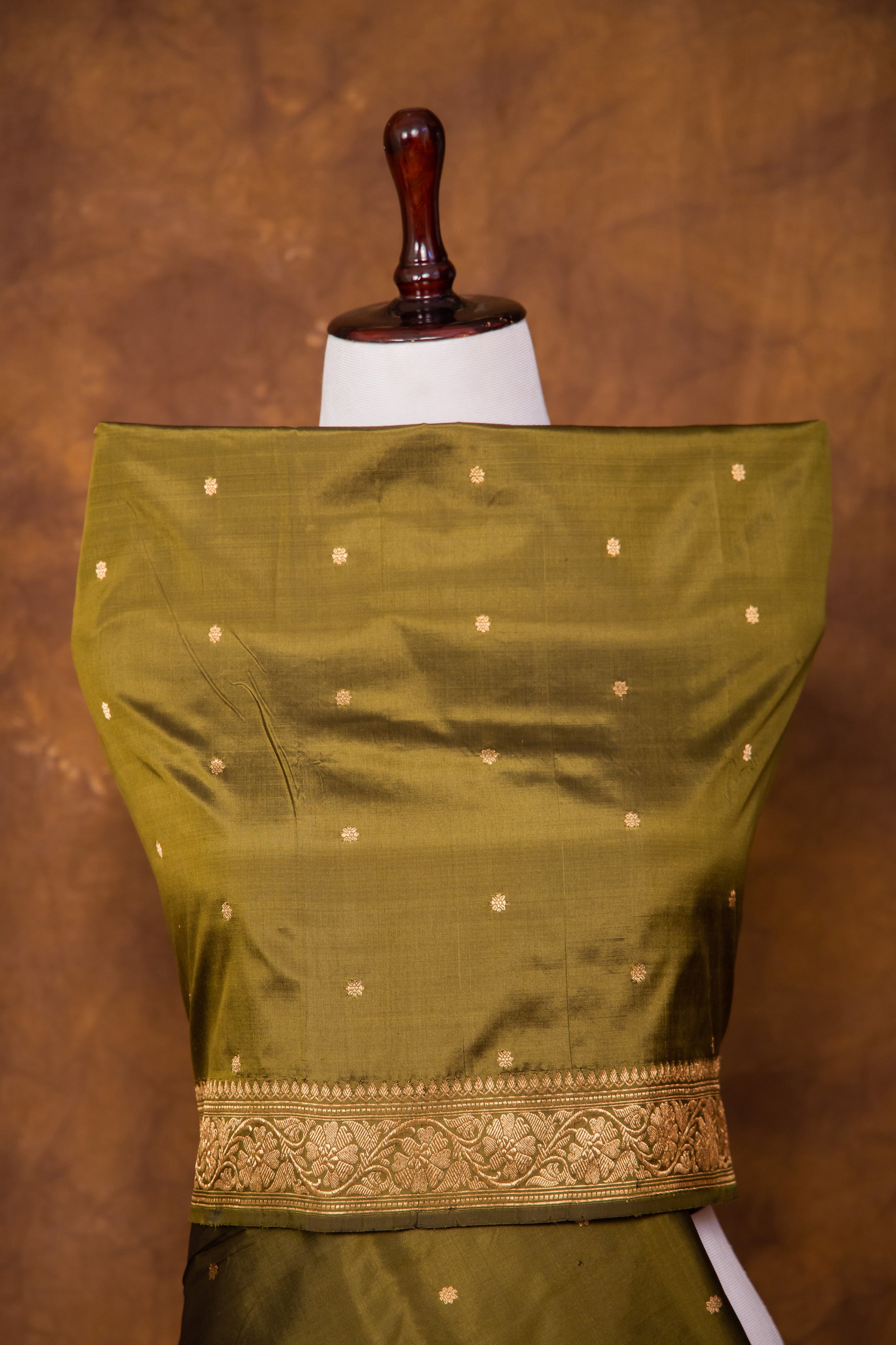 Olive Dupatta Katan Pure Silk