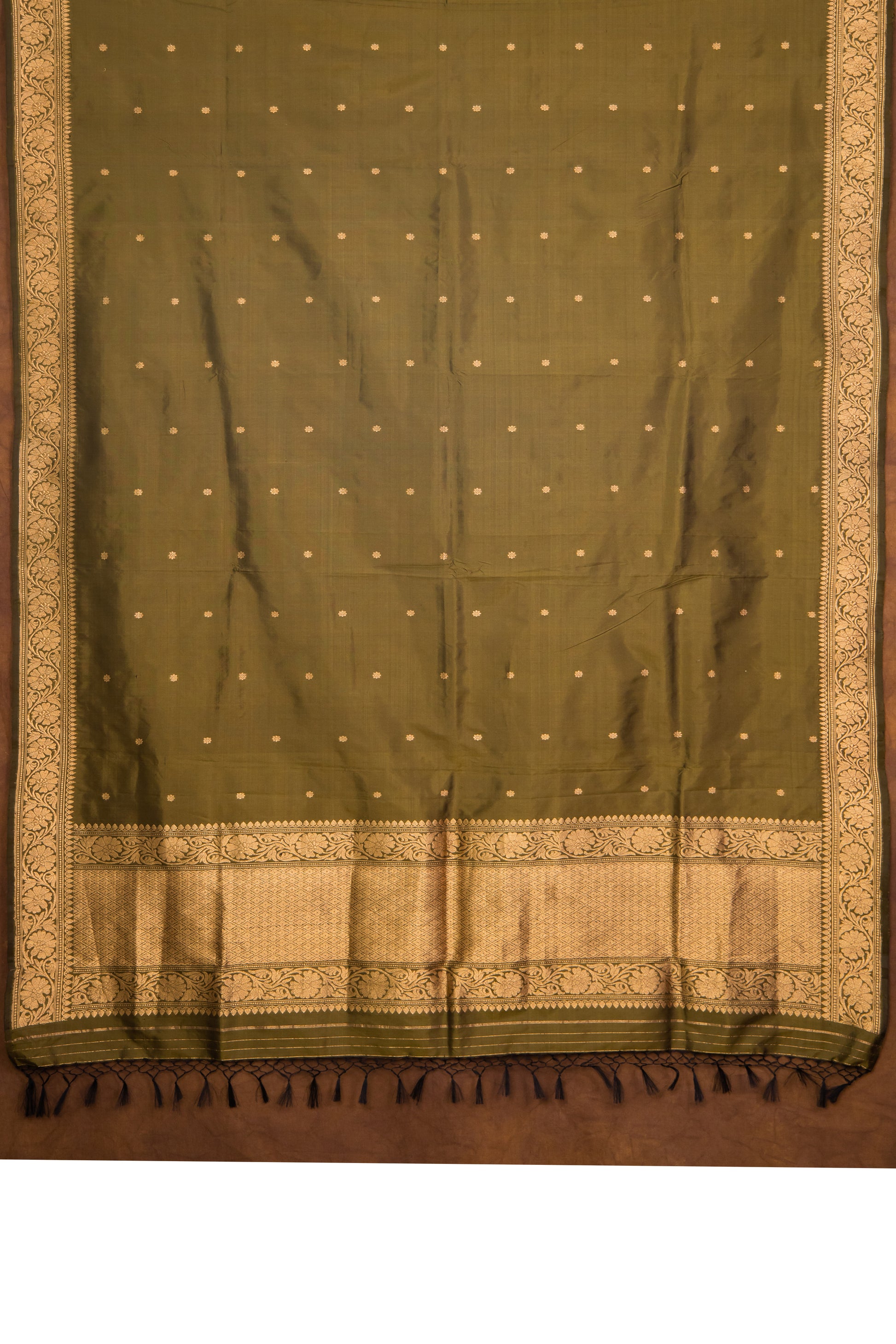 Olive Dupatta Katan Pure Silk