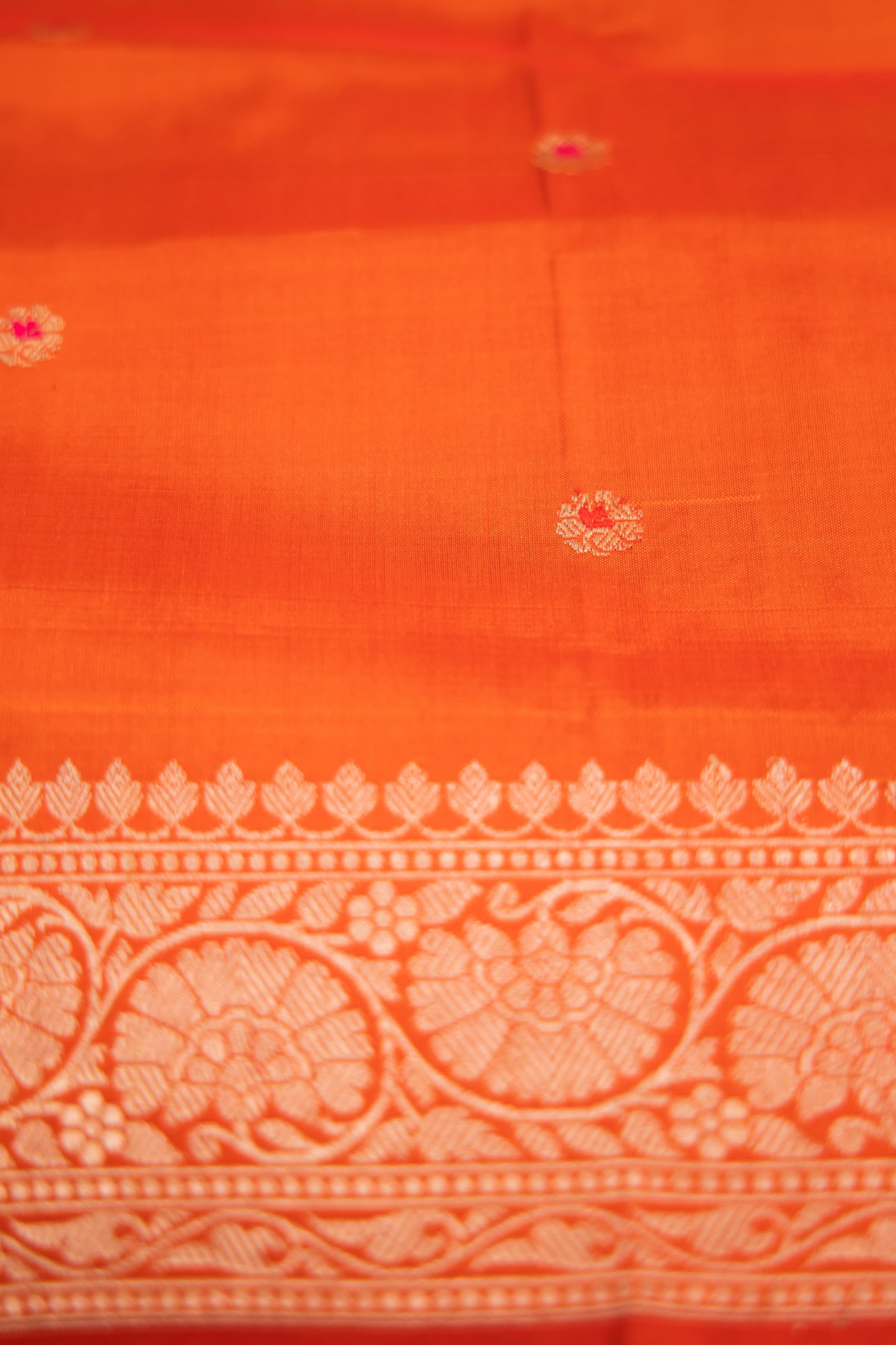 Orange Dupatta Katan Pure Silk - Panaya 