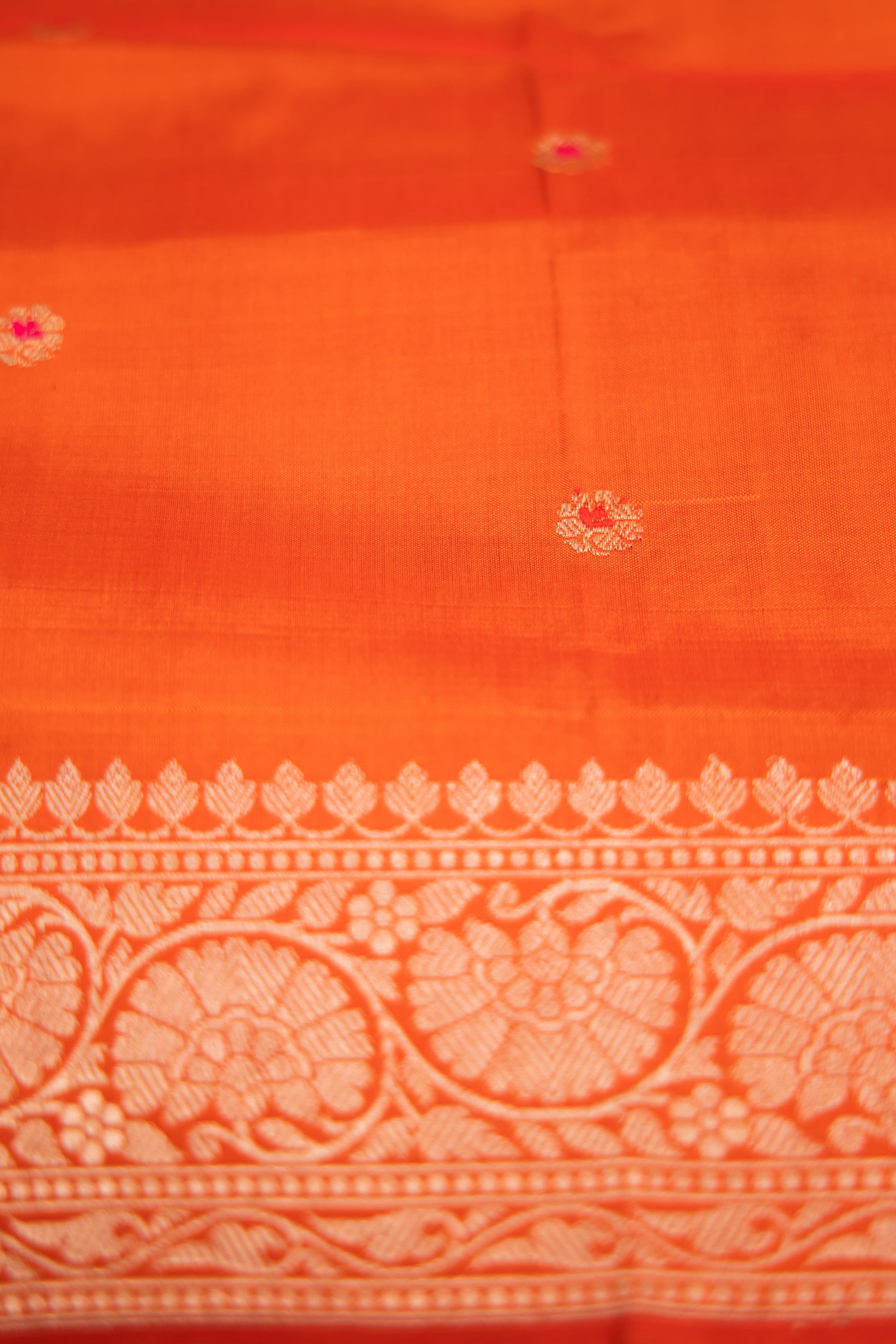 Orange Dupatta Katan Pure Silk