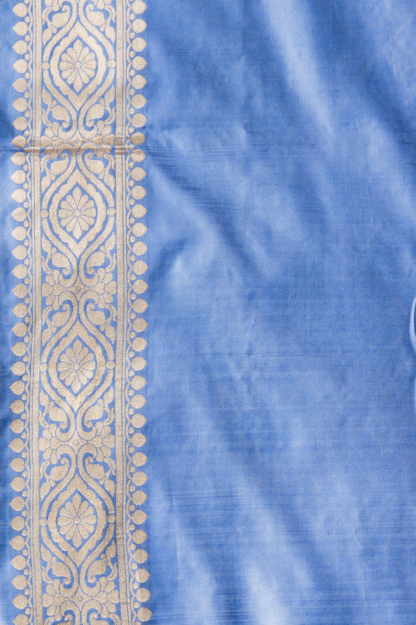 Lavender Handwoven Cutwork Katan Silk Saree - Panaya 