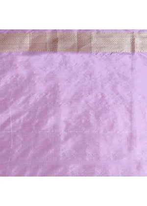 Lavender Katan Silk Saree — Kadwa Meena Jaal