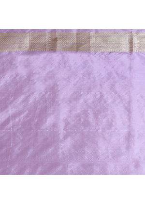 Lavender Katan Silk Saree — Kadwa Meena Jaal