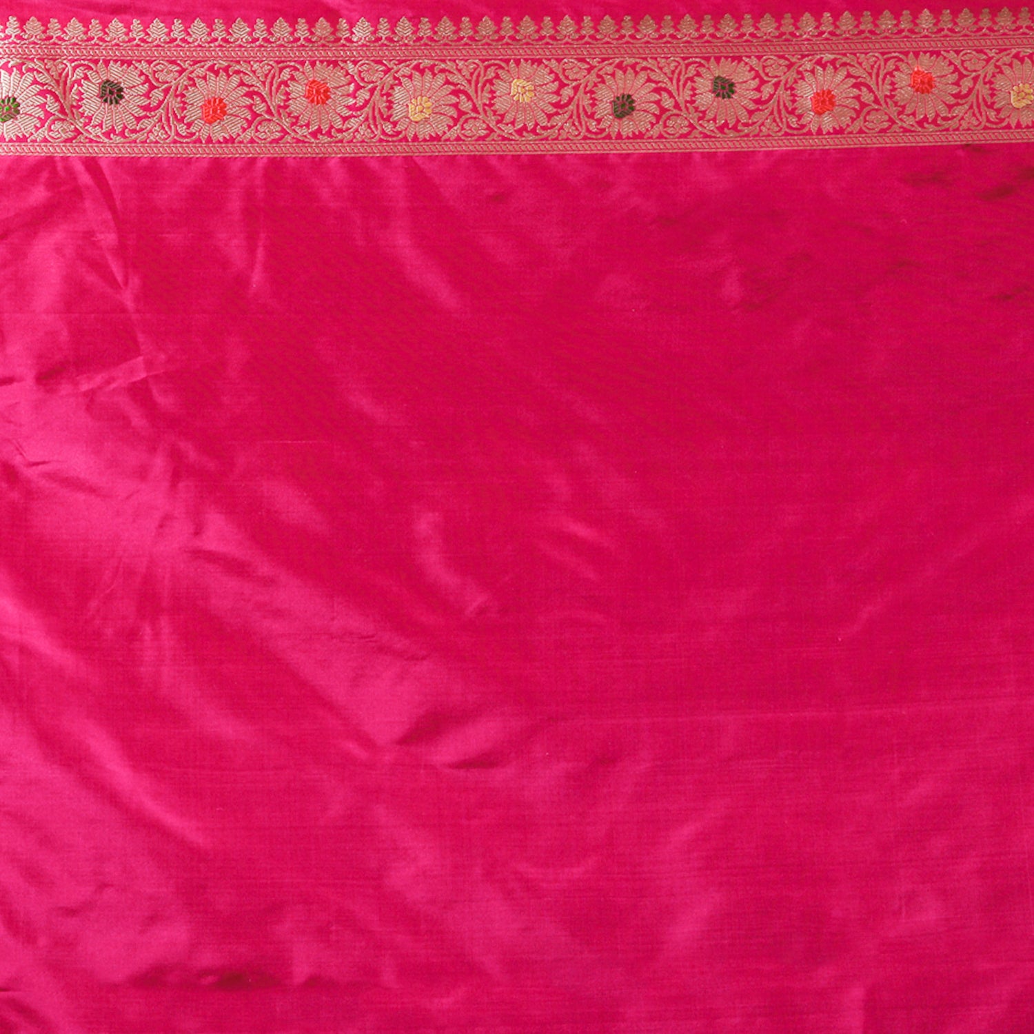 Rani Pink Handwoven Kadwa Katan Silk Saree