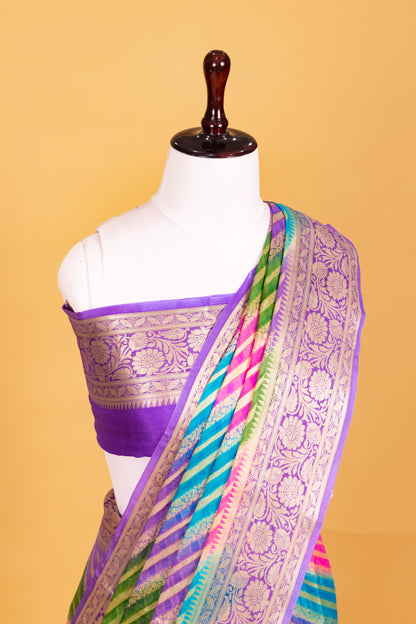 Mauve Chiffon Pure Silk Cutwork Saree